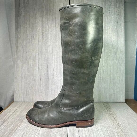 RARE Plus By Chausser Japan Tall Riding Equestrian Boots Leather Womens Size 6.5 - Picture 3 of 11